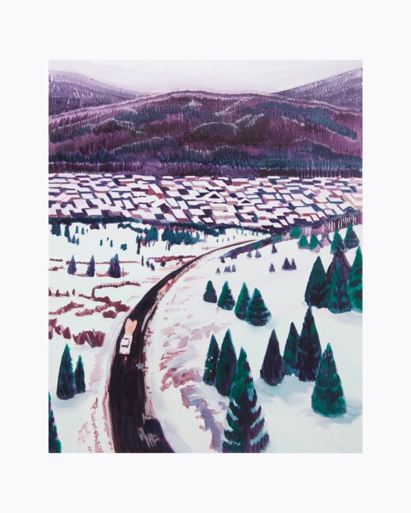 白石 効栽「雪国への帰路」