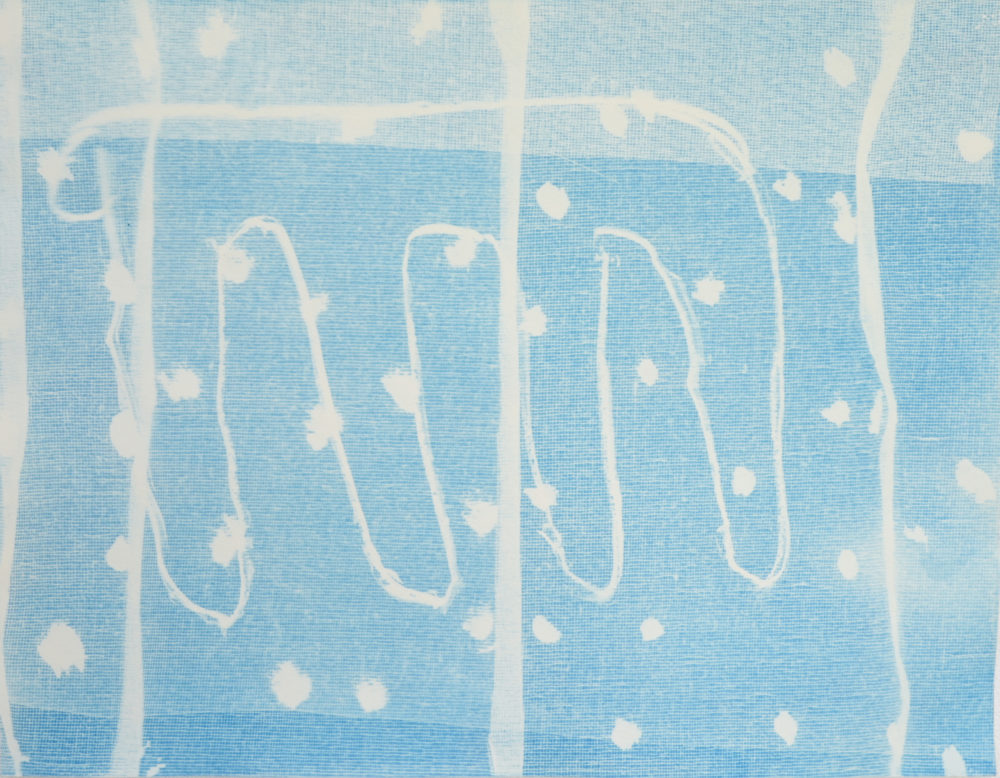 Riko Kinoshita, “rumination #2”, 2025, Cyanotype on paper, 31.5 x 40.5 cm © Riko Kinoshita.
