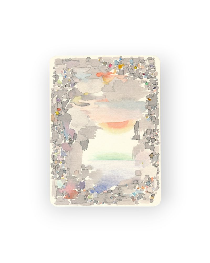 qp “1月31日” 2025, Watercolor on paper, 13 x 9.5 cm © qp.