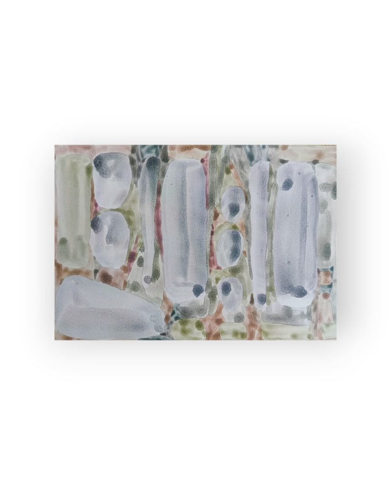 宮﨑 菖子 “26.004” 2026, Acrylic on paper, 14.8 x 10 cm © Shoko Miyazaki.