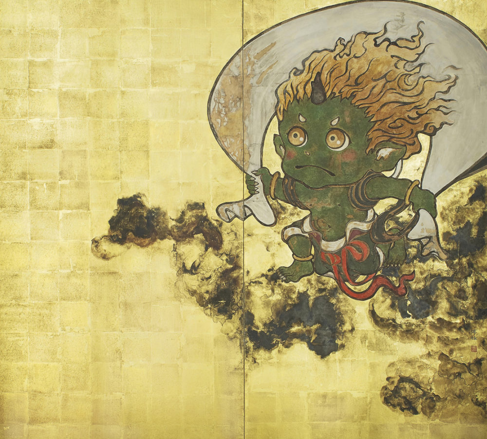 鈴木 博雄 “風神坊雷神坊図屏風 風神坊（右隻）” 2016
