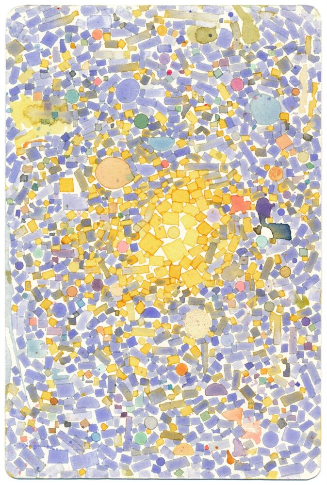qp《10月31日》2023年　紙に水彩　23×15.5cm