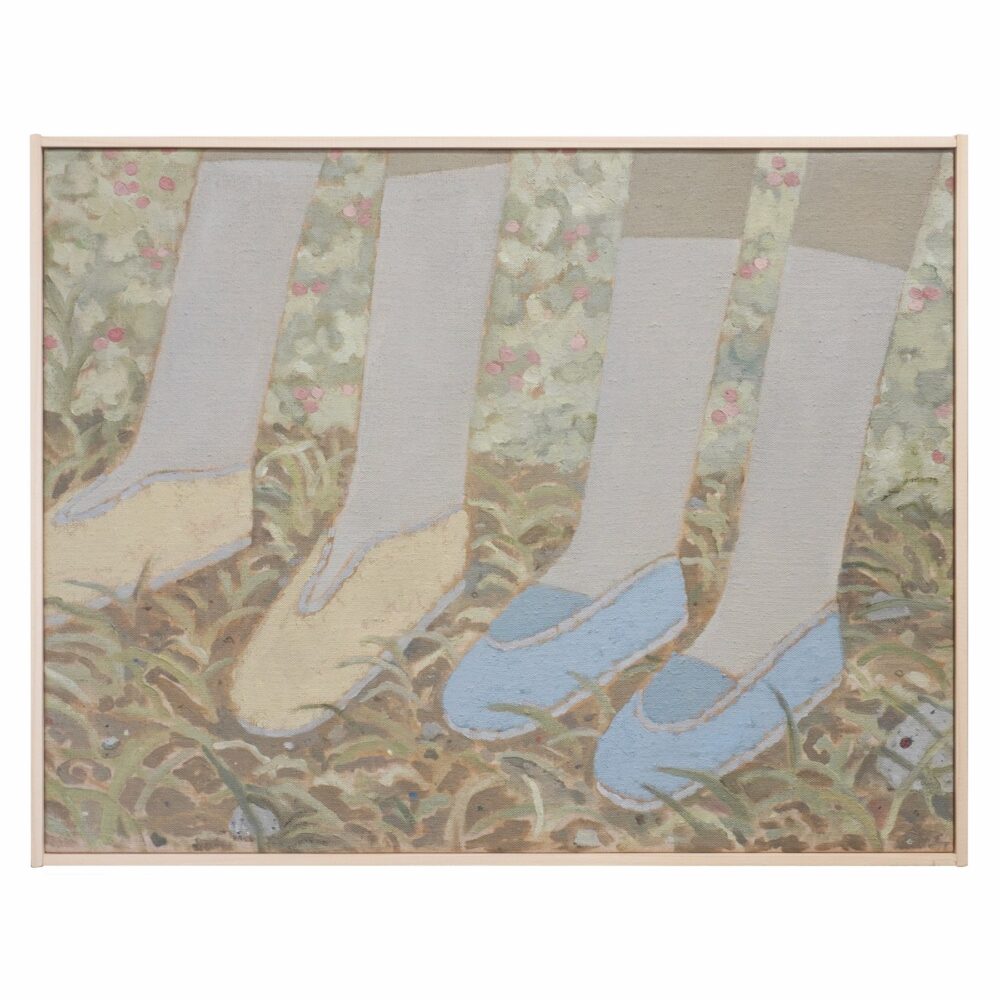 齊藤 拓未《friend》2025年　キャンバスに油彩　33×42.2cm